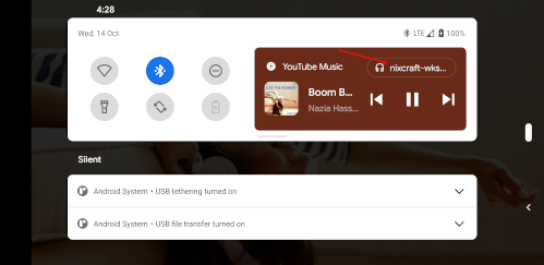 Google Android Pixel blast music to Linux destop