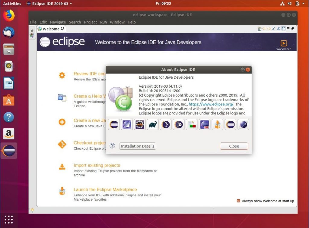 Ubuntu 18.04 上的 Eclipse ID