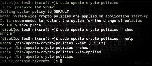 Manage the policies available to the various cryptographic back-ends