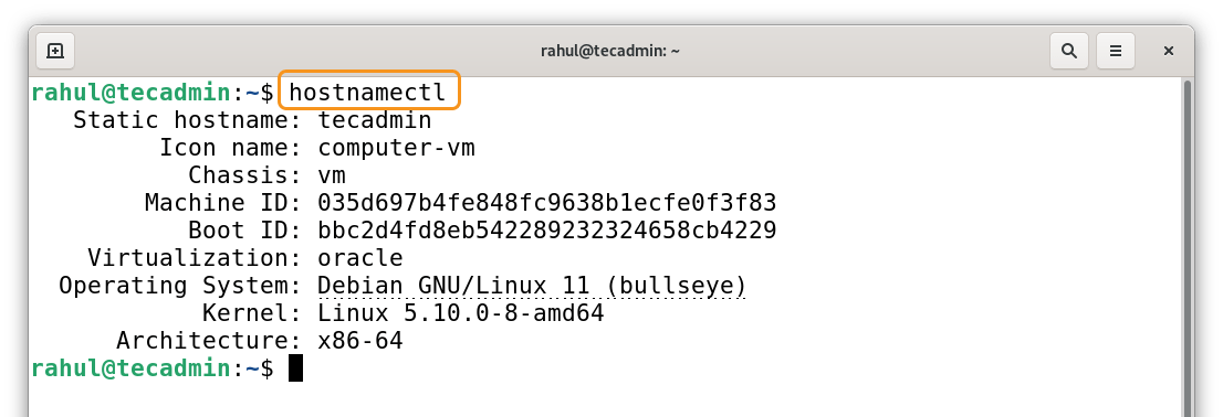 检查 Debian 11 上的版本