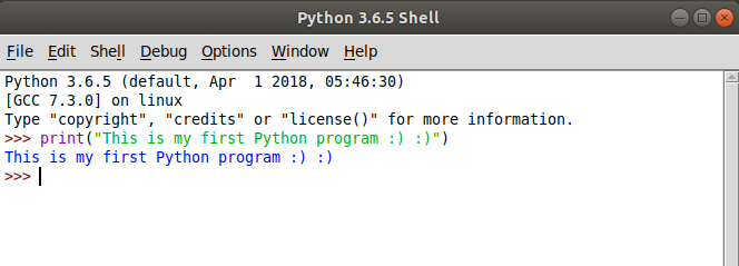 我的第一个 Python 程序