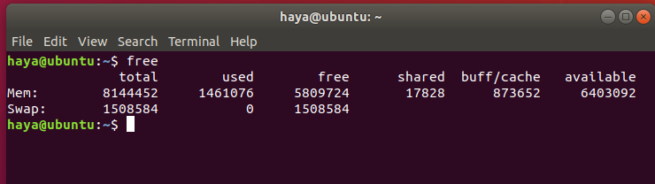 Ubuntu 免费命令