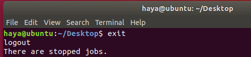 Ubuntu Exit 命令