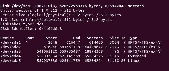 系统的Linux分区