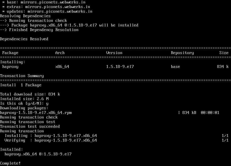 CentOS 上安装 HAProxy