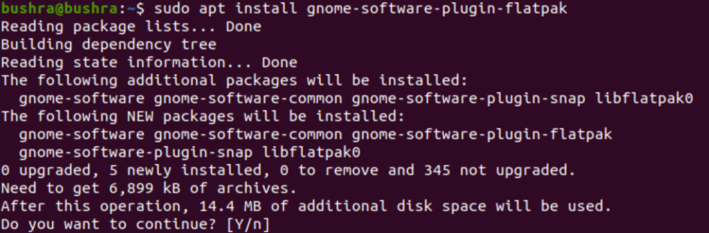 apt 安装 gnome-software-plugin-flatpak