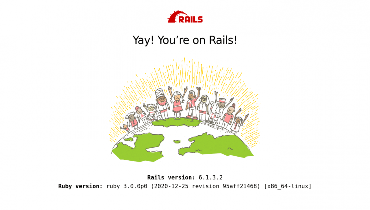 Ruby on Rails 默认测试页面