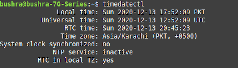 timedatectl 命令