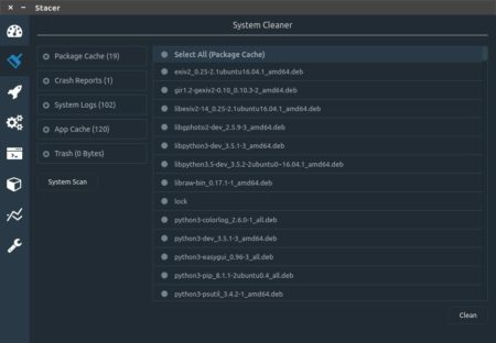 stacer-system-cleaner