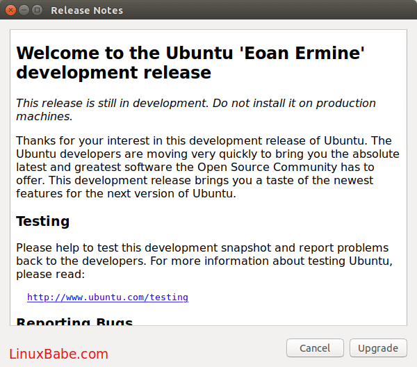 Ubuntu Eoan Ermine