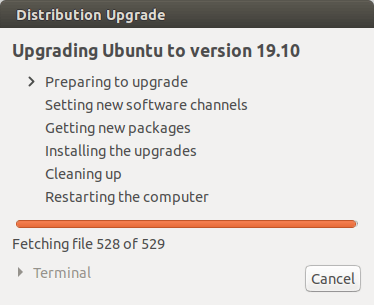 分发升级 ubuntu 19.10