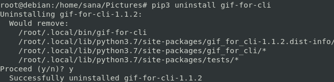 删除 cli 的 gif