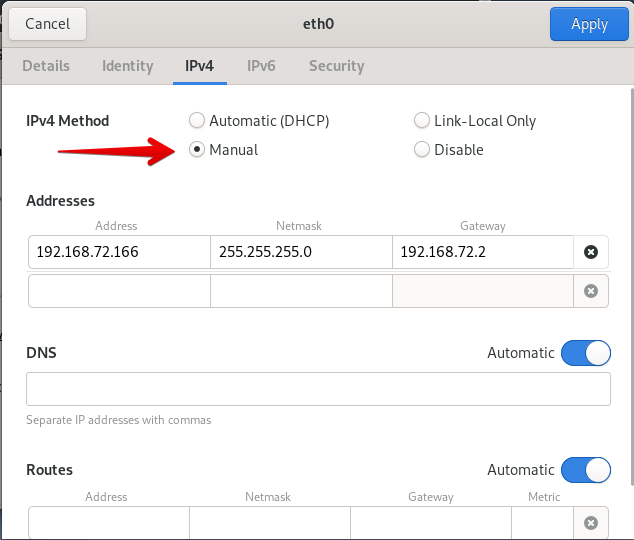 IPv4 选项卡