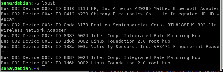 在 Debian Linux 上获取 USB 设备详细信息