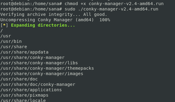 安装 Conky Manager Debian 软件包