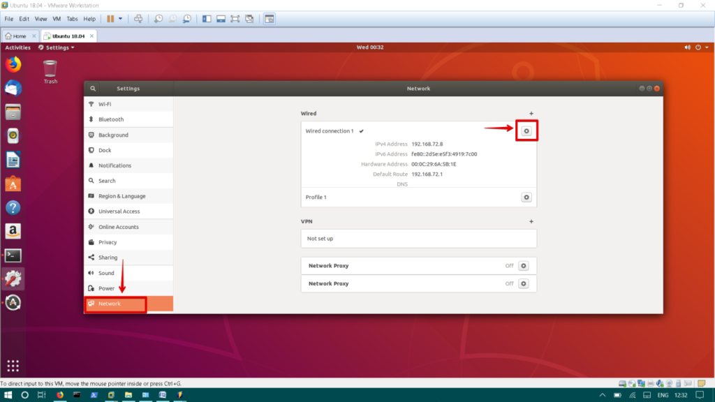 使用 Ubuntu GUI 进行网络配置