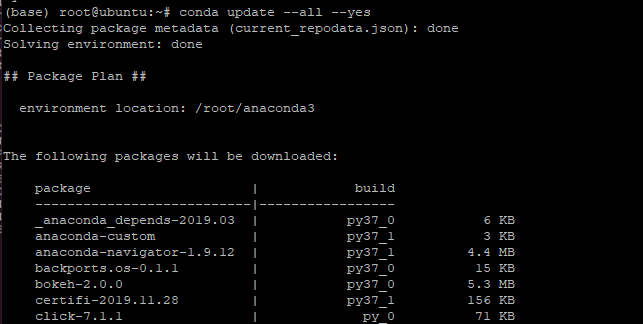 Conda 更新 Step9