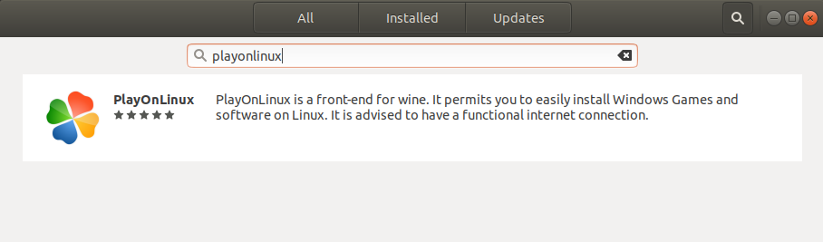 搜索 PlayOnLinux