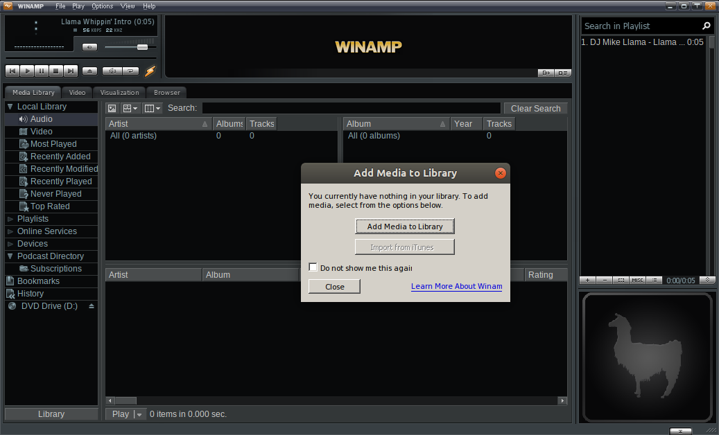 Ubuntu Linux 上的 Winamp