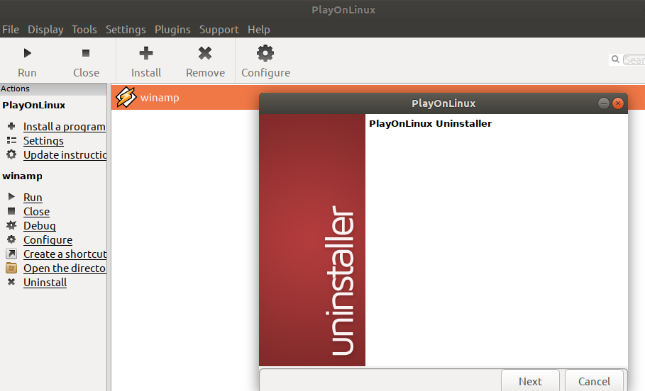 PlayOnLinux 卸载程序