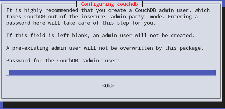 Couchdb Ubuntu 管理员