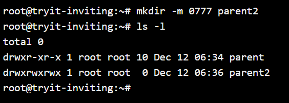 Mkdir Chmod 权限 1