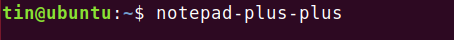 在 Ubuntu 上启动 Notepad++