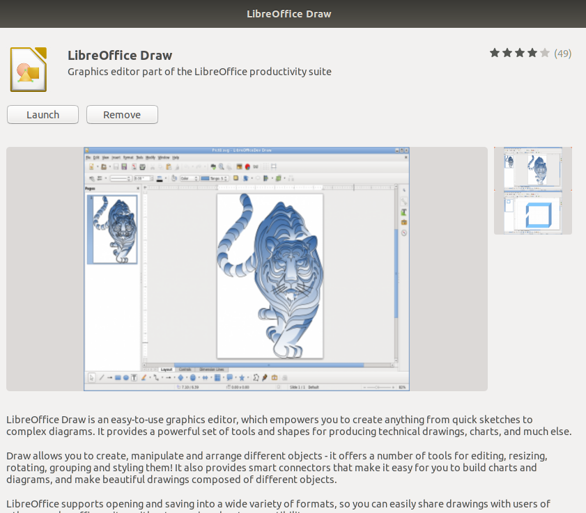 启动 LibreOffice Draw