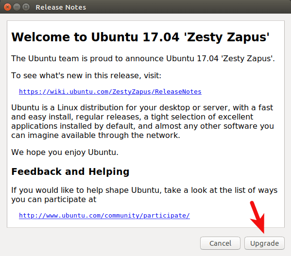 从 Ubuntu 16.10 升级到 Ubuntu 17.04