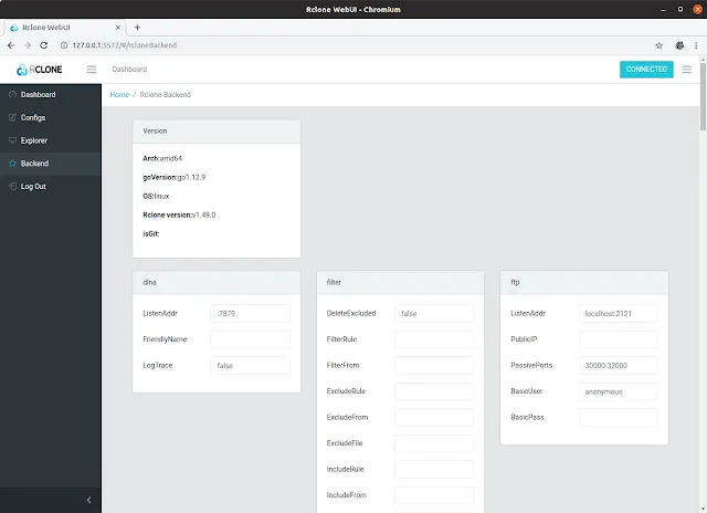 Rclone Web UI 后端