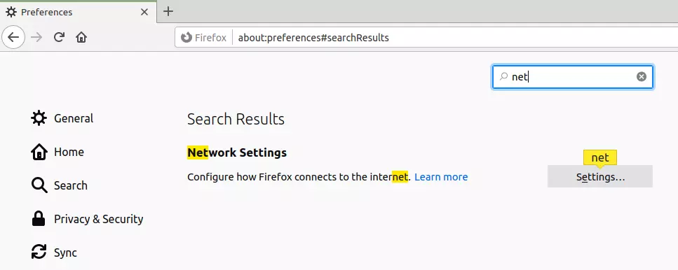 设置代理 firefox